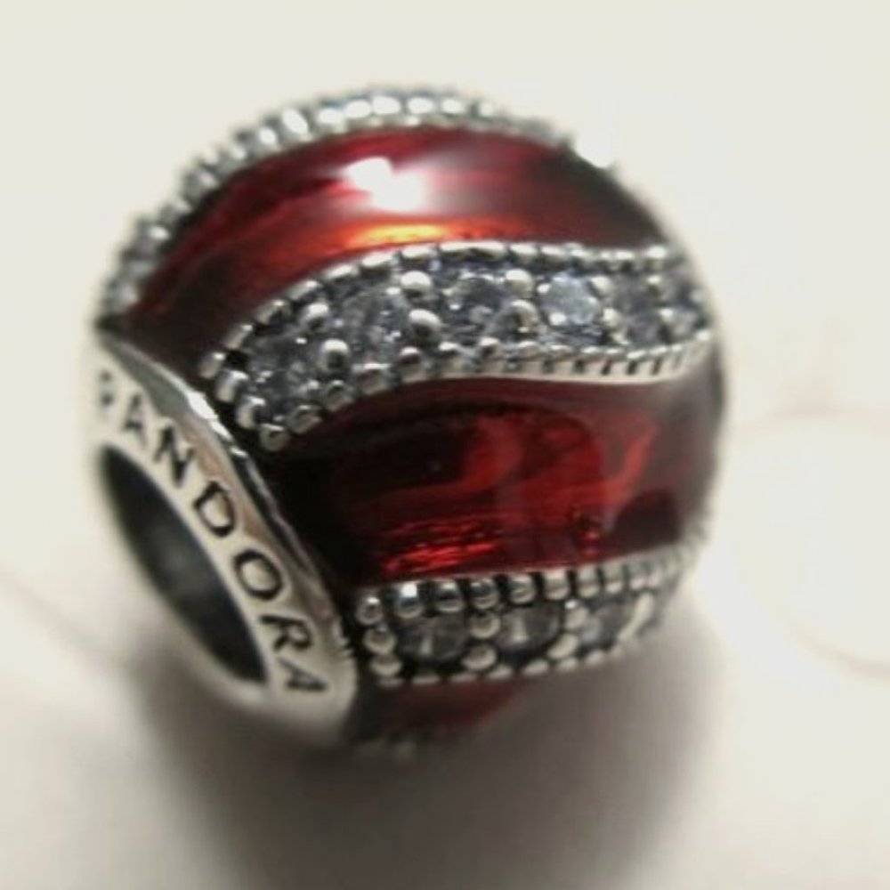 New Pandora Sparkling Red Adornment Christmas Tree Ornament Charm 791991…